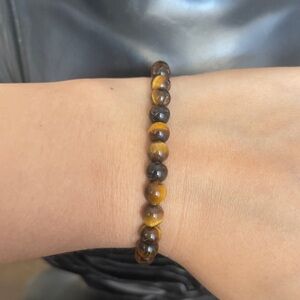 Tiger eye crystal beaded bracelet